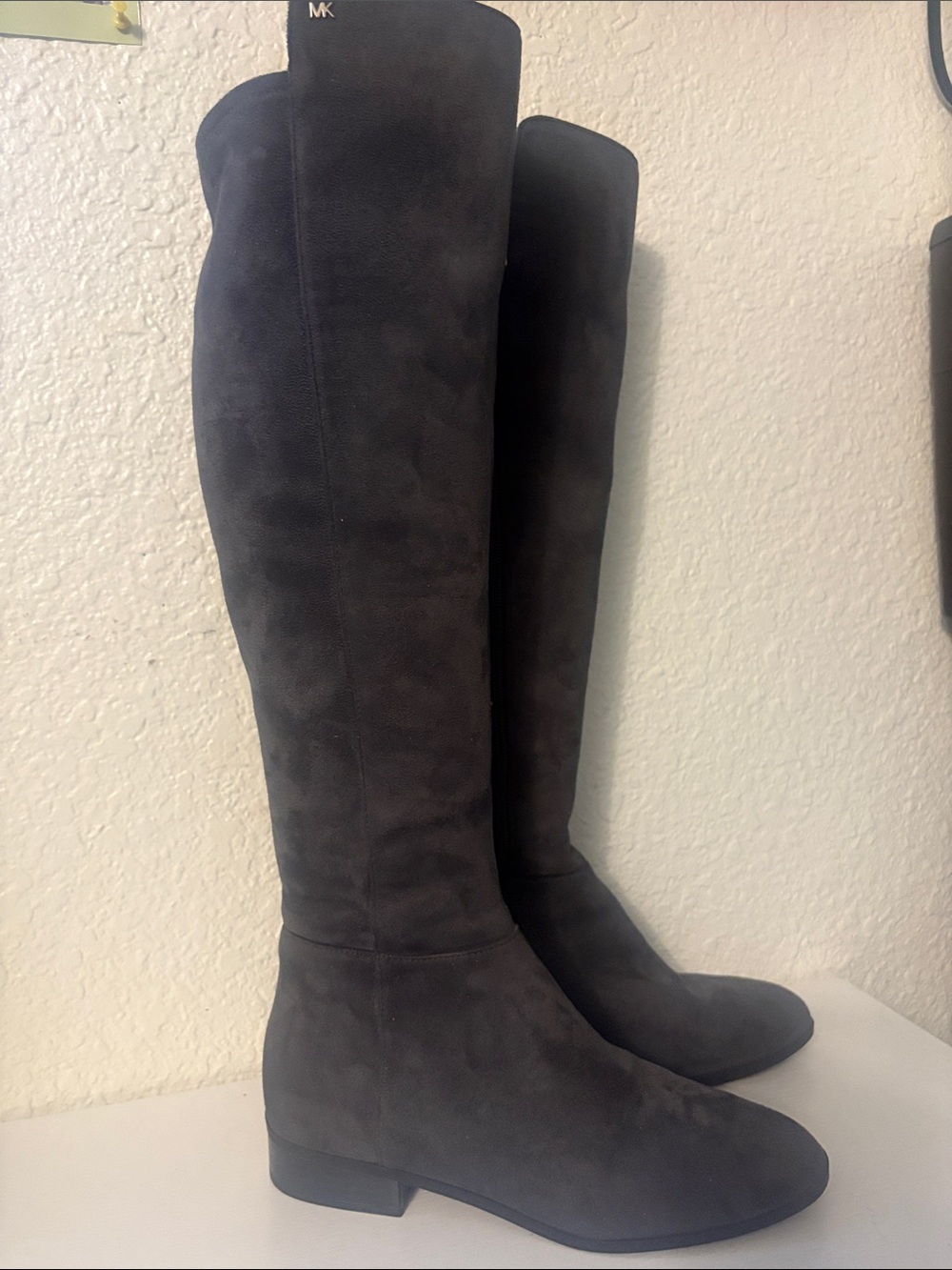 Michael Kors Gray Over-the-Knee Suede Boots